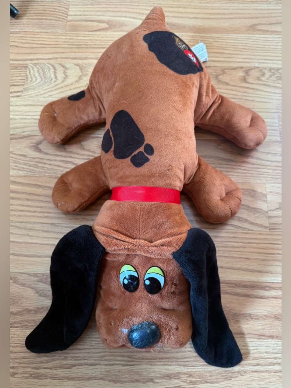 Large 2021 Hasbro Pound Puppies Dog Plush Rusty Brown Red Collar